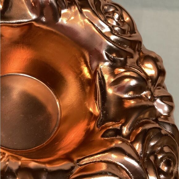 Copper Floral Wall Hanging Dessert Cake Mold 1963 AHG Made in Hong Kong 5 Cups - Picture 10 of 11